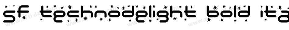 SF Technodelight Bold Italic字体转换